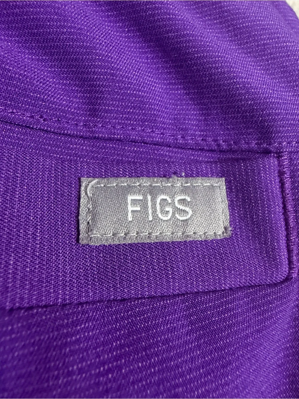 Figs Men's Ultra Violet Jogger Sweatpants with Teal Drawstring